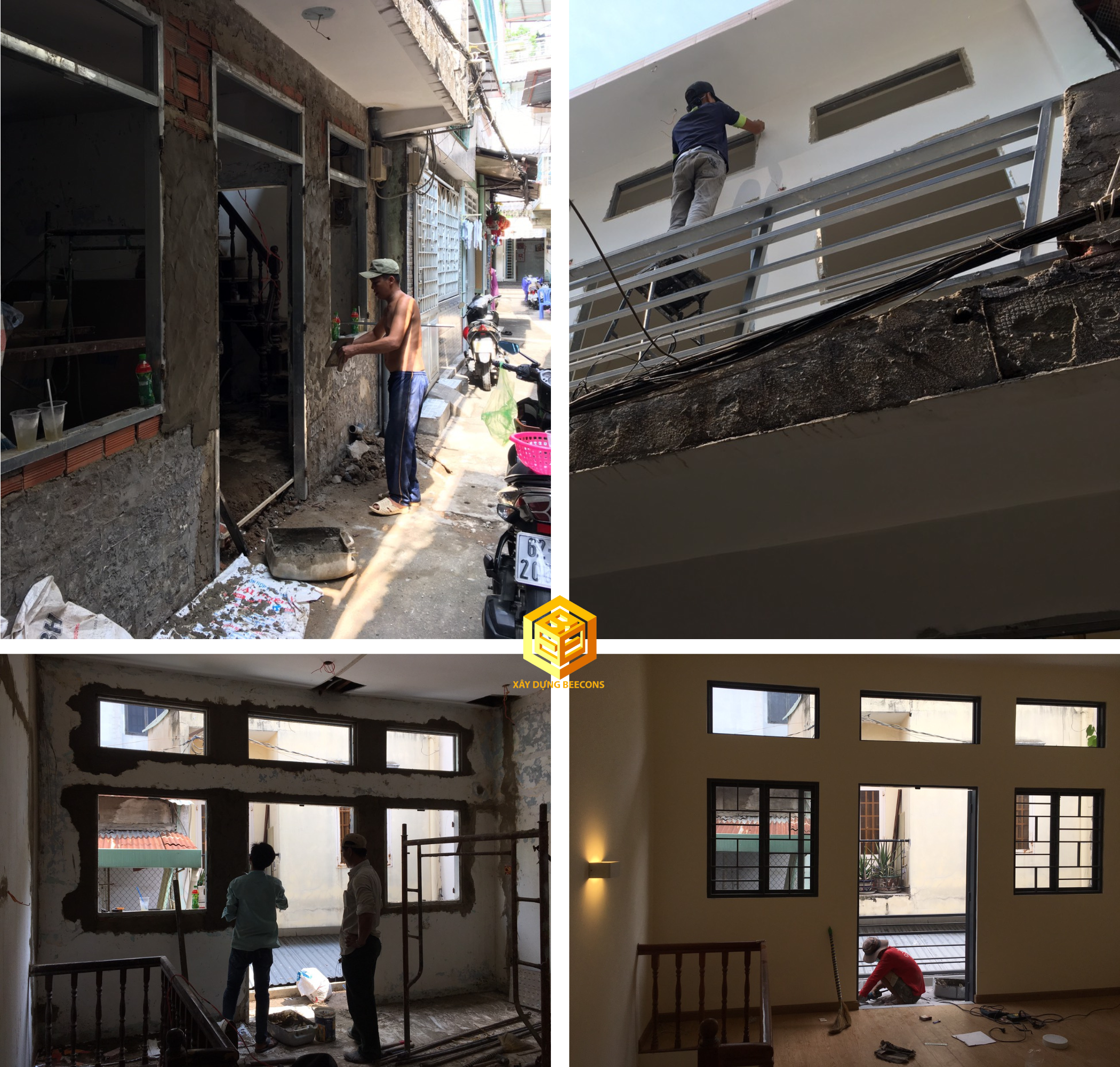 Phá dỡ xây tô ốp lát hoàn thiền bề mạt nhà phố