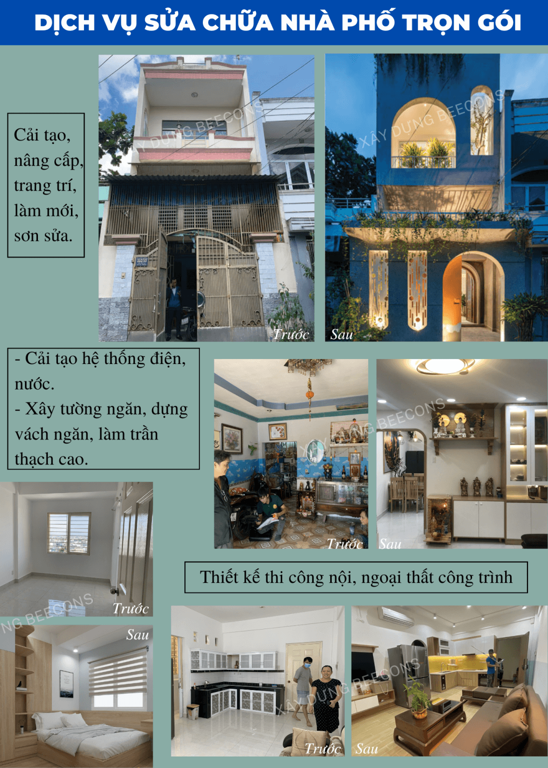 Tại sao nên chọn cải tạo sửa chữa nhà quận Tân Bình tai Beecons