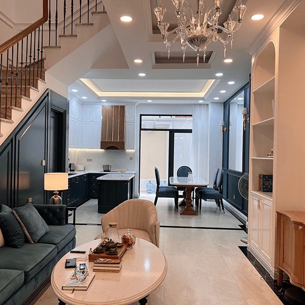 Thi Công Nội Thất Nhà Phố Tân Cổ Điển - Khang Điền